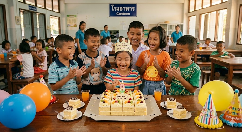 เด็กร่วมฉลองวันเกิด